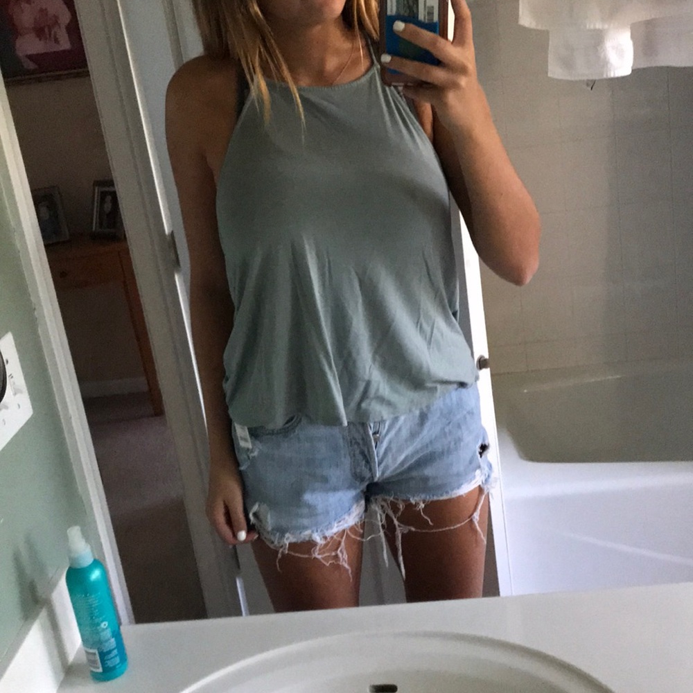 seafoam green tank